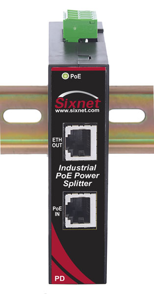 SIXNET DIN Rail PoE Injector ( EB-PSE-24V-1B ) - Click Image to Close